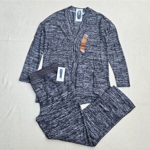 Harmony Balance Gray Knit Cardigan and Pants Set